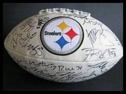 2010/2011 Pittsburgh Steelers Team Signed Logo Football - Autographed NFL Photos