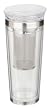 Trudeau Tea-riffic 16-Ounce Travel Tea Tumbler, Clear