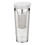 Trudeau Tea-riffic 16-Ounce Travel Tea Tumbler, Clear