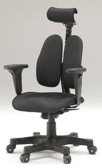 上質な座り心地　DR-7501SP　デュオレスト　チェア　高機能　肘付　ヘッドレスト　【ブラック】 