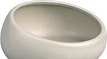 Hundenapf aus Keramik, schr&auml;g, 0,35 l / &oslash; 14 cm, beige oder schwarz