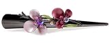 Pink Three-Petal Flower Swarovski Crystal Alligator Clip