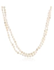 Freshwater Cultured Aqua Baroque Freshwater Cultured Pearl Endless Necklace (6-7mm), 48"