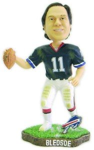 Buffalo Bills Drew Bledsoe Game Worn Forever Collectible Bobble Head