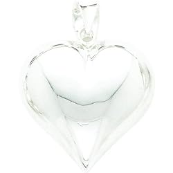 Sterling Silver Puffed Heart Pendant