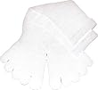 Cotton Socks Feelmax Toe Socks Solid White Men's Shoe Size 10 - 14