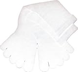 Men's Socks Feelmax Sport Toe Socks with Coolmax Men's Shoe Size 10 - 14 Solid White