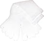 Cotton Socks Feelmax Toe Socks Solid White Men's Shoe Size 10 - 14