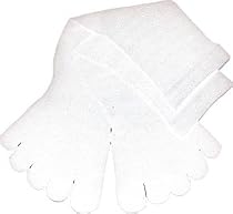 Feelmax Silver Health Toe Socks (Loose Leg) SOLID WHITE No Stripes Ladies 8.5 - 11 Shoe Size