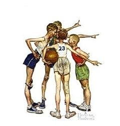 Norman Rockwell ~ Postcard ~ Basketball ~ Oh Yeah(Size 8"x10")