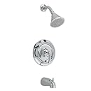 American Standard T038502.002 Tropic Bath/Shower Trim Kit with Showerhead, Flange and Arm, Slip On Diverter, Polished Chrome