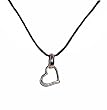 Necklace - N302 - Heart & Ring Rhodium Plated ~ Designer Inspired