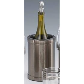 Kraftware 76778 Mylar Brushed Bronze Deluxe Wine Chiller with Bands by Kraftware
