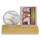 Wood Base Ball Card Holder Display Case Baseball New