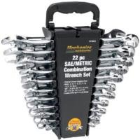 Wilmar W1069 22-Piece SAE/Metric Polished Combo Wrench Set