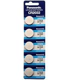Produkt-Bild: Panasonic Knopfzelle 5x CR2032, Lithium 220 mAh 3,0 Volt, Verpackung = Blister
