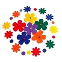 Lot de 180 formes adhésives en feutrine fleurs assorties