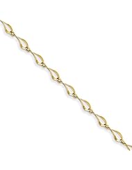 14k Polished Fancy Link Bracelet