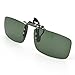 Besgoods Cycling Sport Polarized Clip-on Flip up Metal Clip Sunglasses Lenses Glasses Unbreakable Driving Fishing Outdoor (Dark Green)