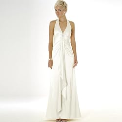 Formal Evening Gown. Satin Halter Dress for Prom, Party, Wedding by Sean Collection (448)