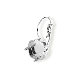 Cristal Swarovski - Sertis/boucles d'oreilles argentees pour cabochons carres 12 mm (2)
