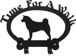 Dog Leash Hook - Akita (Time for a Walk)