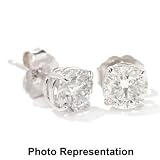 14K White or Yellow Gold 0.34ct Diamond Stud Earrings, J-K & I2-I3