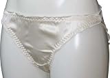 Ex Store Silk High Leg Knickers Cream