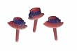Red and Purple Ladies' Hat Cupcake Picks