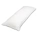 White Full Length Double Zippered Body Pillow Case 100% Cotton