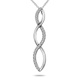1/4 Carat Diamond Twist Pendant in .925 Sterling Silver