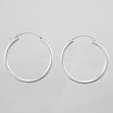 Sterling Silver Hoop Earrings, #9456
