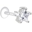 16 Gauge 3/8 Clear Cz Star Bioplast Tragus Labret Monroe