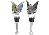 2-pc. Art Glass Butterfly Wine Bottle Stoppers