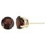 14k Yellow Gold 6mm Round Garnet 4-Prong Stud Earrings