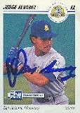 Jorge Alvarez, San Antonio Missions - Dodgers Affiliate, 1992 Skybox Pre Rookie Autographed Card