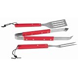 3-tlg. Grillbesteck-Set Mini BBQ Tool Set in Rot