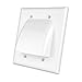 Vanco VANWPBW2WX Flat Panel TV Bulk Cable Dual Gang Wall Plates (White)