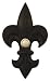 Solid Brass Large Fleur de Lis Doorbell - Black