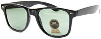 I's Colour Retro Rewind Women Men Daily Vintage Classic Fashion Tempered Glass Lens Sunglasses, Black