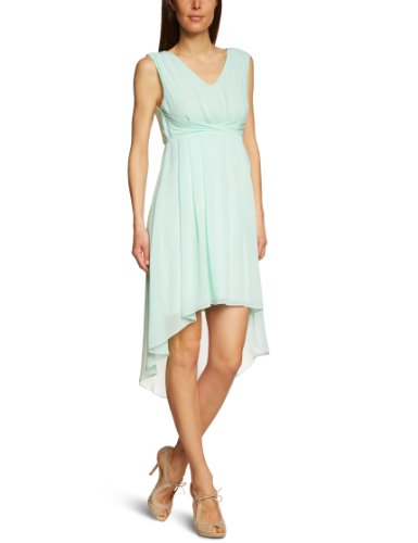 Damen Kleid lang 14015644 Watercolor Solid Dress Gr. 36 S Türkis BROOK GREEN 