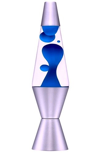 Blue Lava Lamp - Original Classic Design Silver Base - Modern Mood Light - New