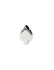 Sterling Silver Spade Shape Charm for 3mm Charm Bracelets