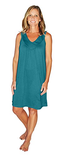 Cool-jams Moisture Wicking Gathered Tank Nightgown(S-2X)