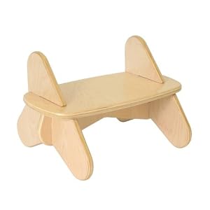 Eco-friendly Kid's First Wave Steps Stool - Surfin Kids Natural Finish by Ecotots