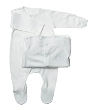 Unisex White Long-Sleeve Sleepsuits - 3pk