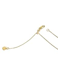 10k Yellow gold Leslies Adjustable .7MM Baby Box Chain