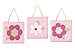 Pink and Green Flower Collection Wall Art Hangings by Sweet Jojo Designs