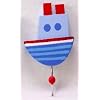 Gisela Graham Wooden Sailing Boat Ship Nautical Hook Red