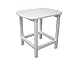 Polywood Outdoor Furniture 15 Inch Side Table, White-Recycled Plastic Materials